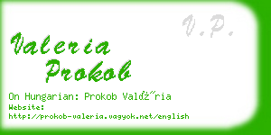 valeria prokob business card